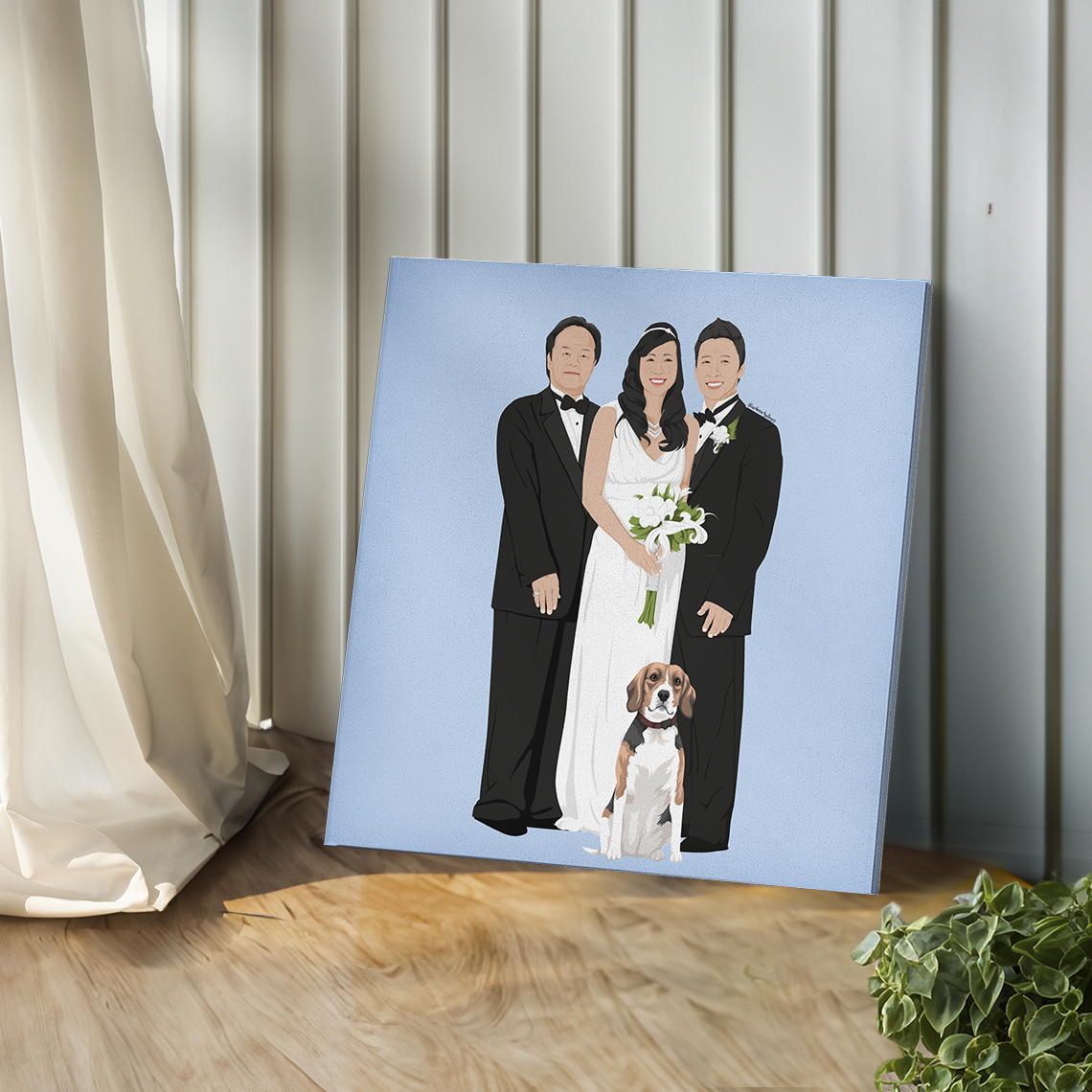 Custom Digital Family Portrait (Pop-Art Style)