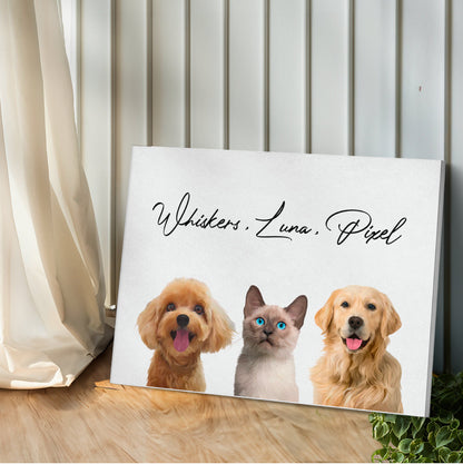 Digital Art (Classic Style) Pet & Human Portraits (6-10 Figures)