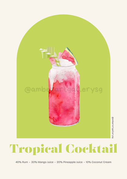 Cocktail-Themed Art Prints Collection