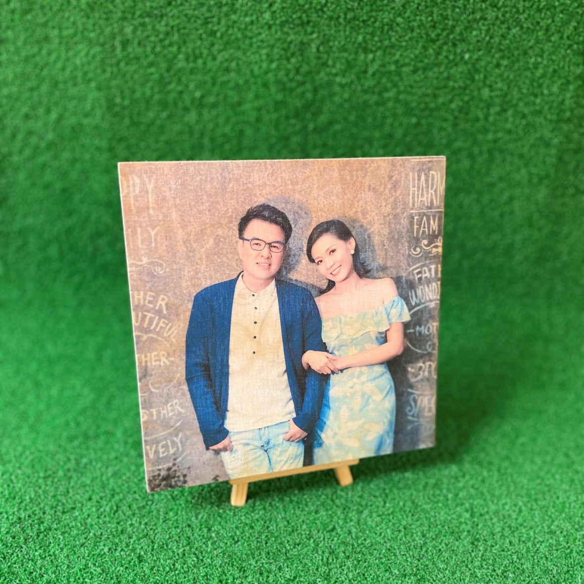Custom Couple Photo On Wood Print