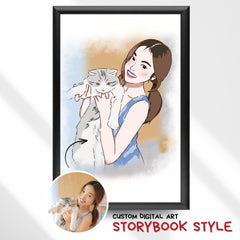 Digital Art (Storybook Style) Pet & Human Portraits