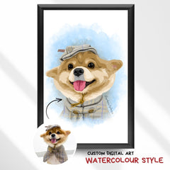 Digital Art (Watercolour Style) Pet & Human Portraits